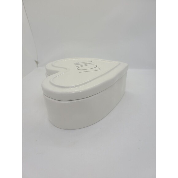 Rae Dunn Heart Shaped LOVE Trinket Jewelry Box Container Heart Valentine’s Gift - Picture 10 of 13